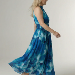 Sylin | Gathered Halter Midi Dress - photo 4