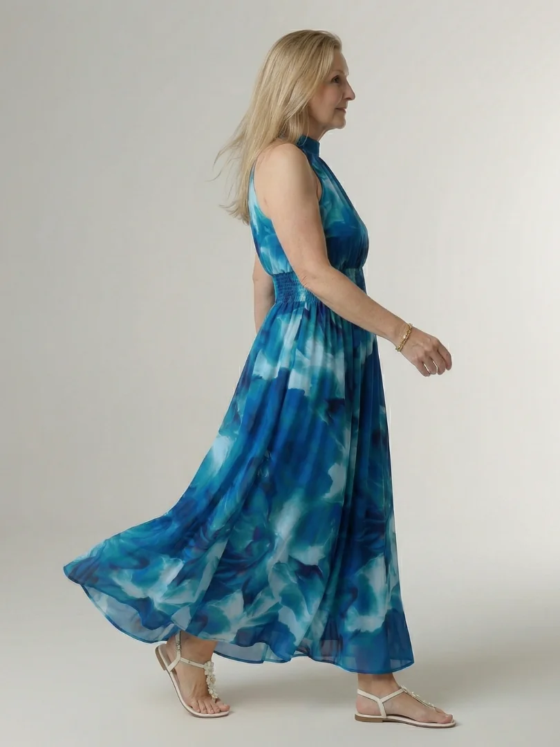 Sylin | Gathered Halter Midi Dress - photo 4