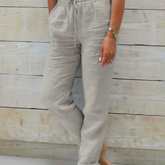 Gray Rachel | Drawstring Wide-Leg Pants for Women | Casual Comfort