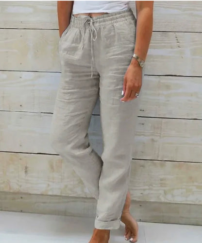 Gray Rachel | Drawstring Wide-Leg Pants for Women | Casual Comfort