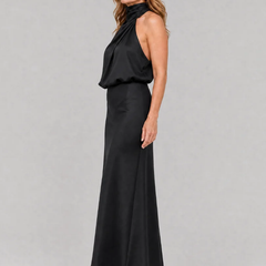 Nopal | Sleeveless Draped Neck Midi Dress - photo 4