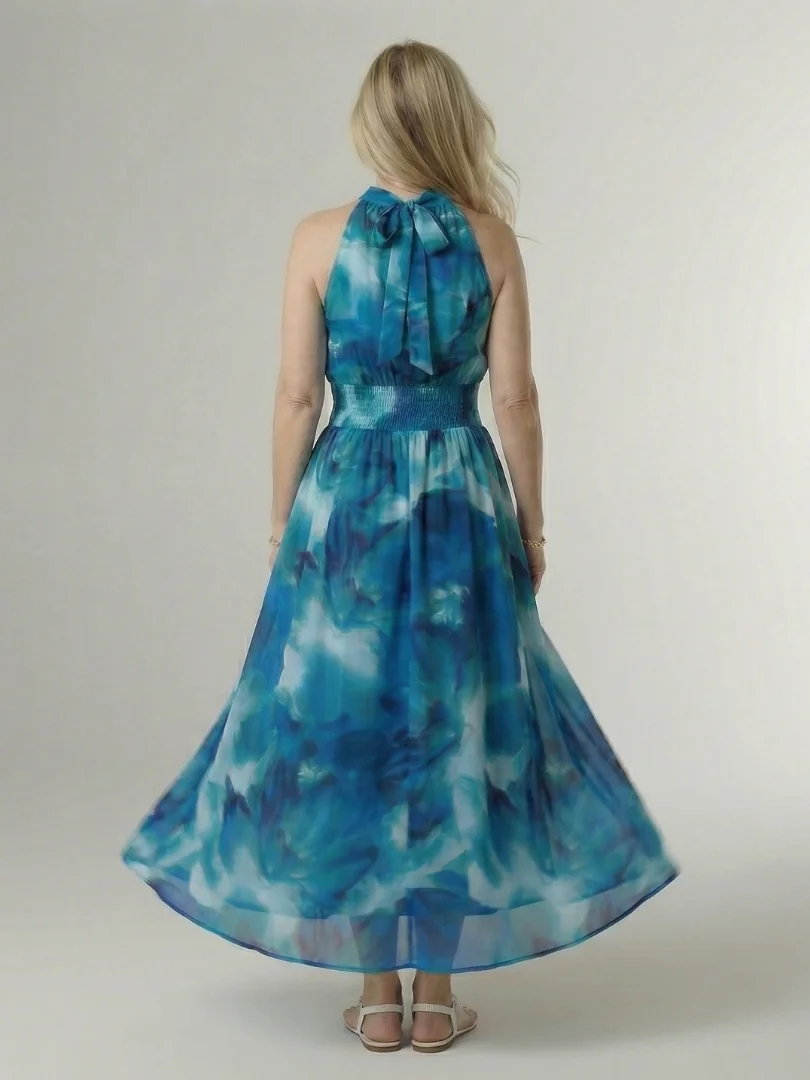 Sylin | Gathered Halter Midi Dress - photo 6