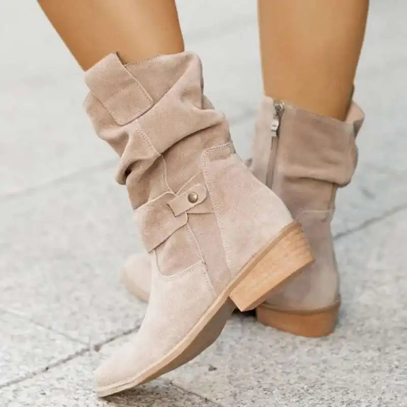 Women's Suede Knee-High Boots - photo 1