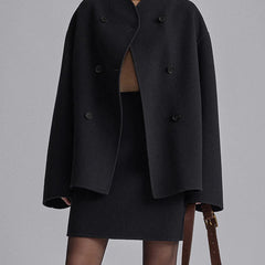 Women's Oversized Double-Breasted Coat - photo 4