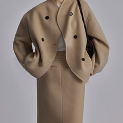 Women's Oversized Double-Breasted Coat - photo 5