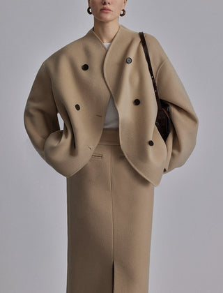 Women's Oversized Double-Breasted Coat - photo 5