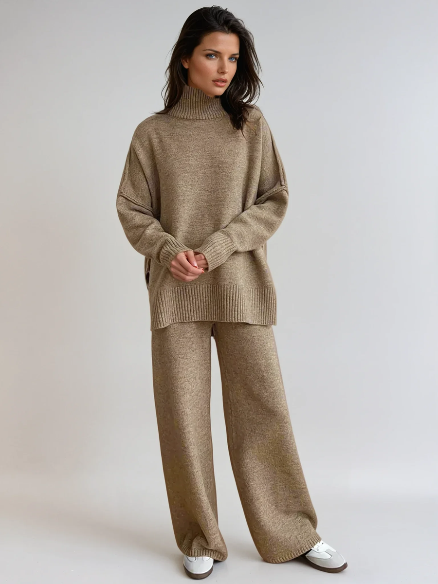 Soft Knit Turtleneck Lounge Set - photo 1
