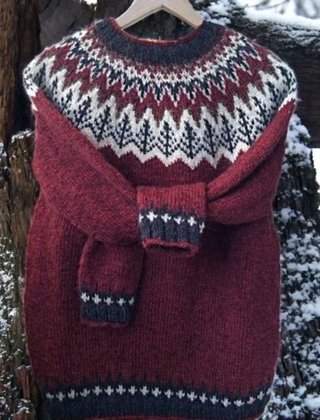 Multicolor Saar – Warm Sweater with Classic Shoulder Design