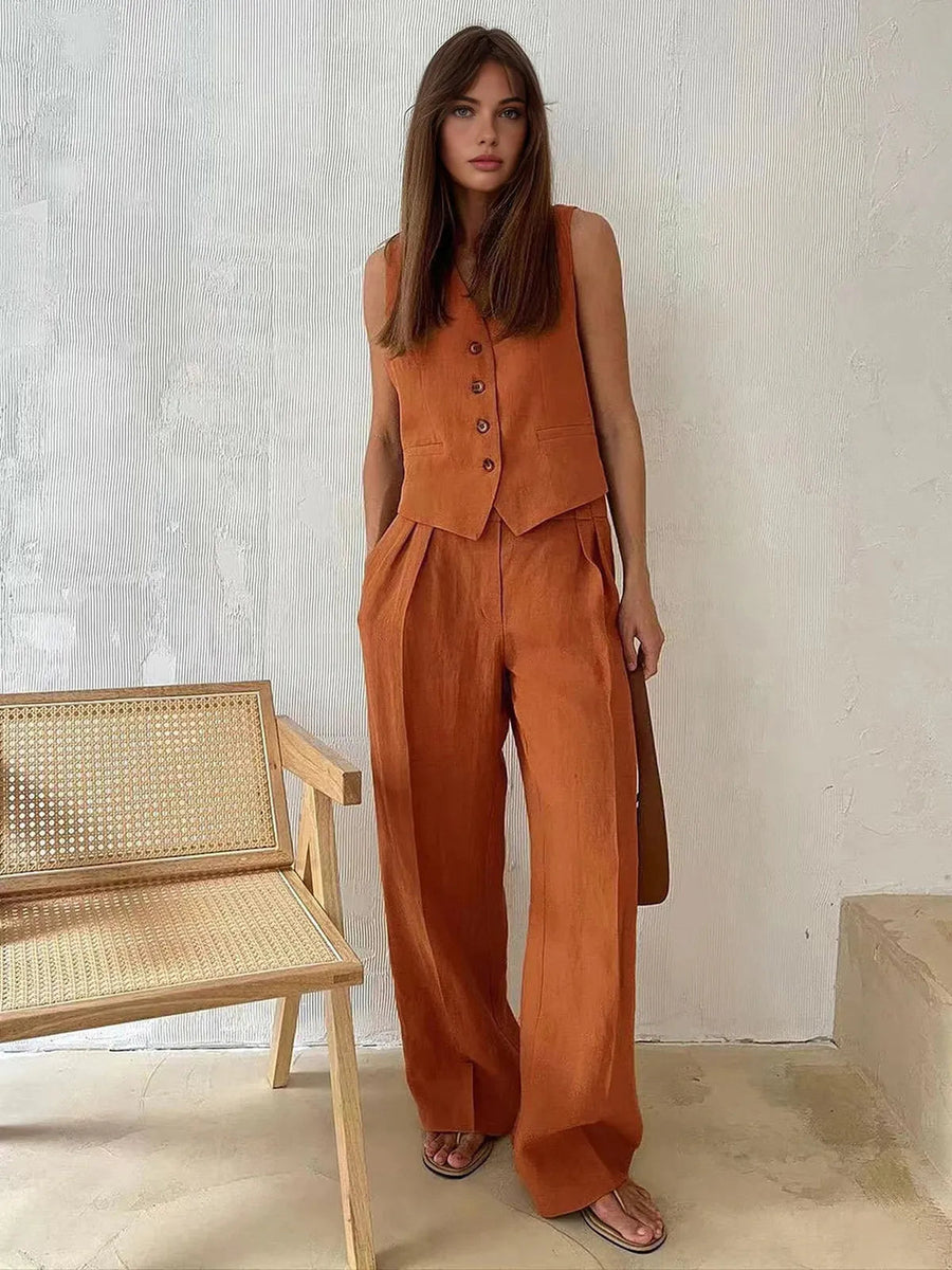 Cotton Linen Two-Piece Set - photo 2