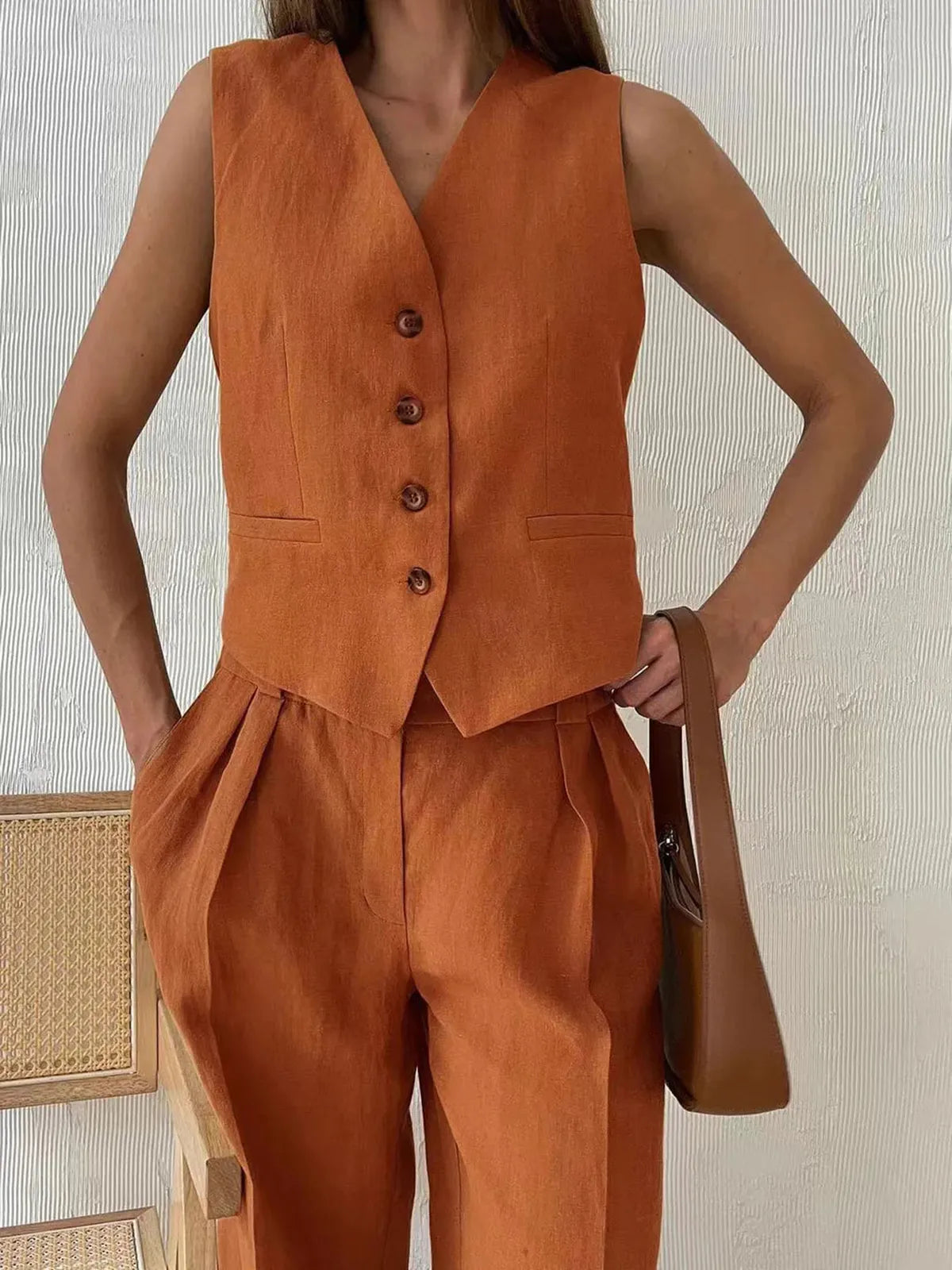 Cotton Linen Two-Piece Set - photo 5