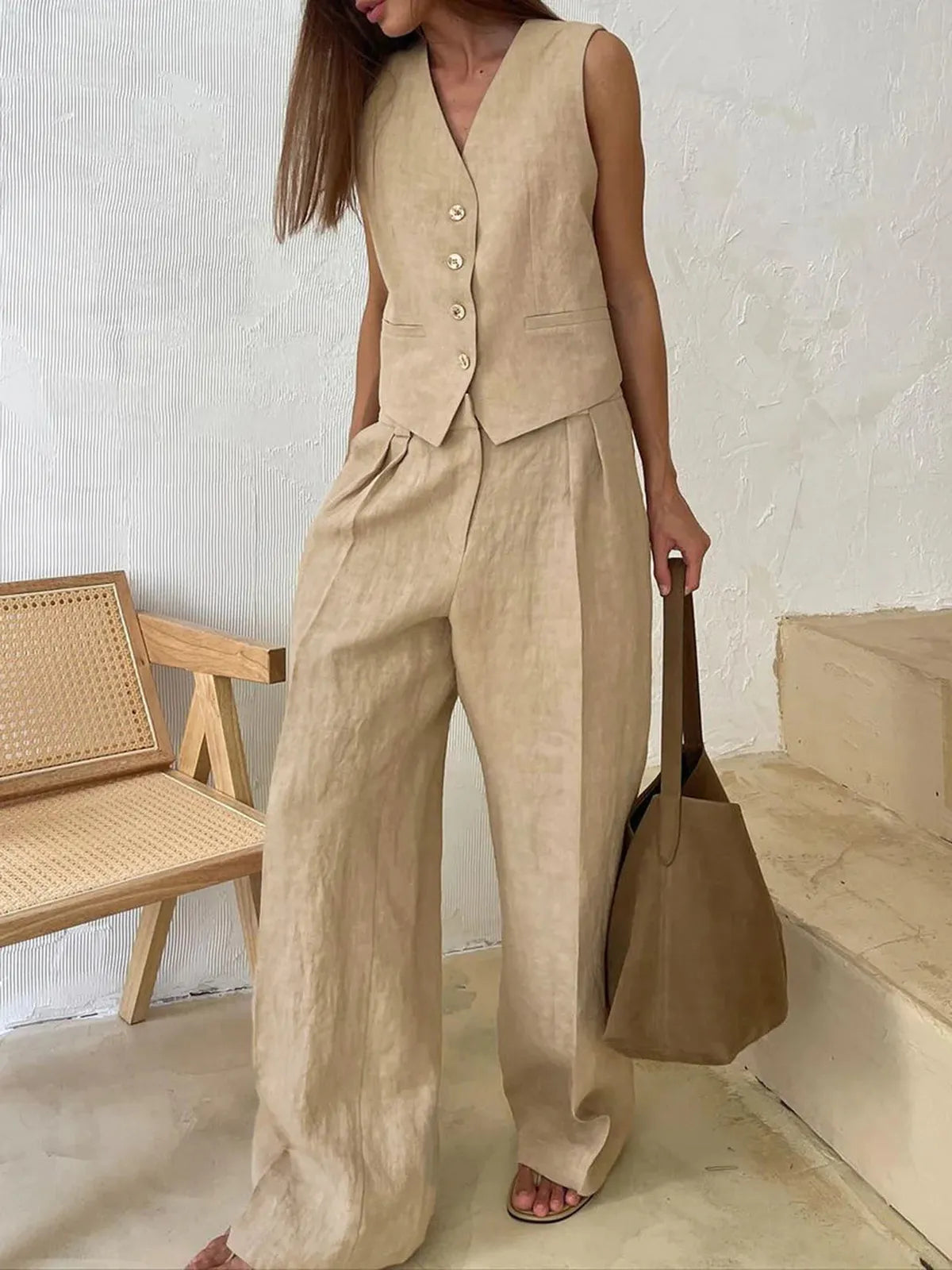 Cotton Linen Two-Piece Set - photo 6