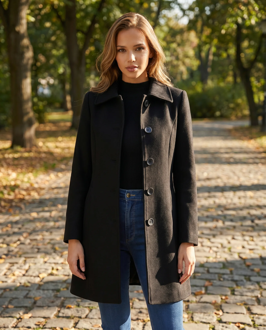 Women's Single Breasted Winter Trench Coat - photo 1