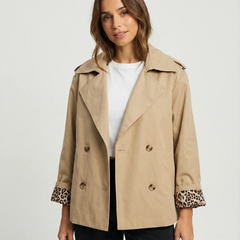 Leopard Print Trench Coat Women – Chic Casual Layering for Transitional Seasons - photo 2