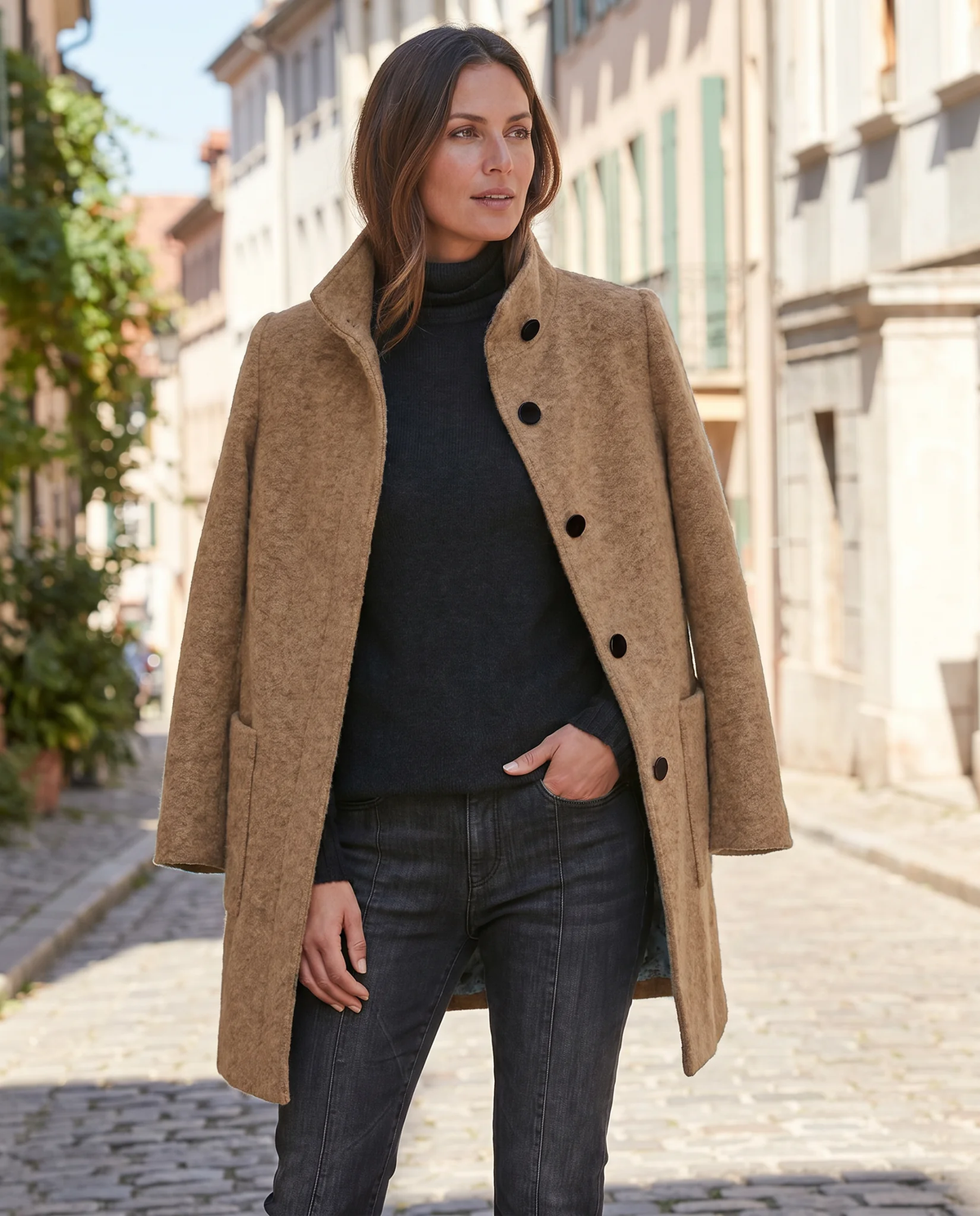 Retro Wool Coat Women – Stylish Stand Collar for Casual Chic - photo 3