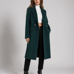 Green Short Classic Single-Breasted Trench Coat for Women