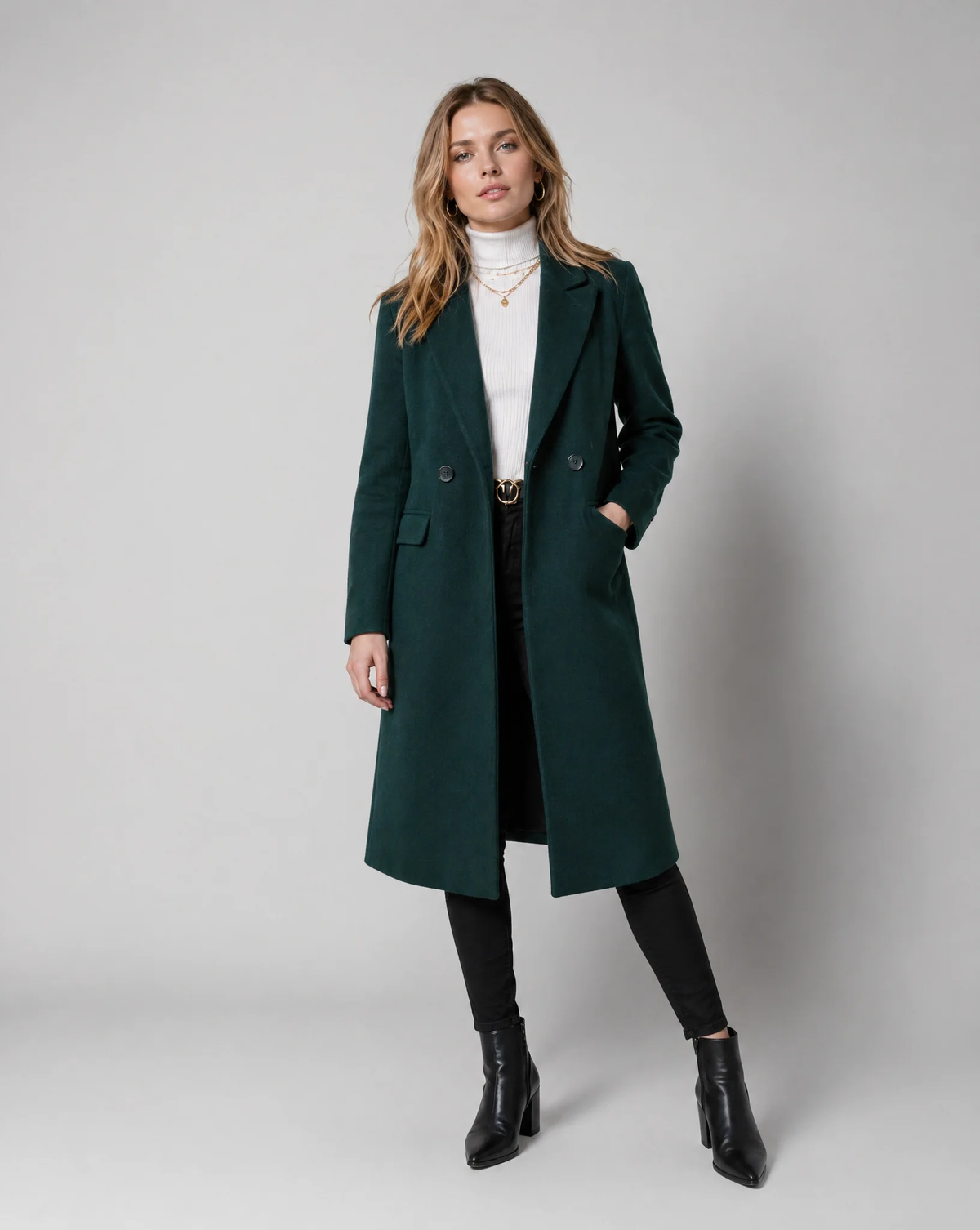 Short Classic Single-Breasted Trench Coat for Women - photo 3