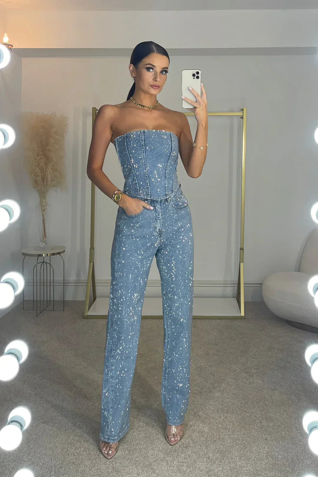 Blue Classic Elegant jumpsuit for women