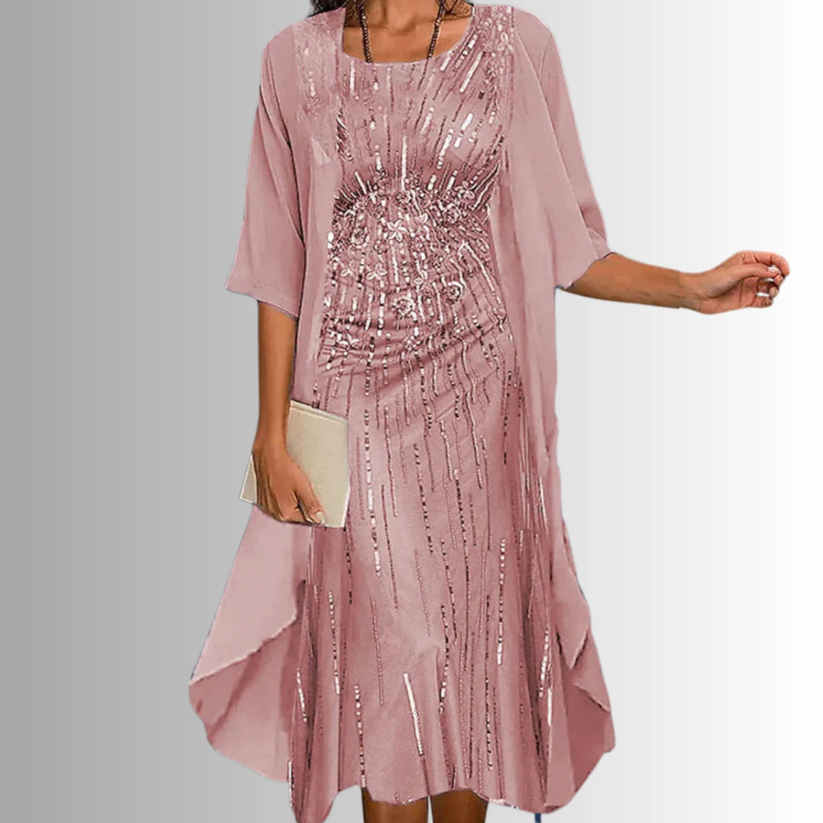 Pink Women's Floral Print Two-Piece Top and Skirt Set