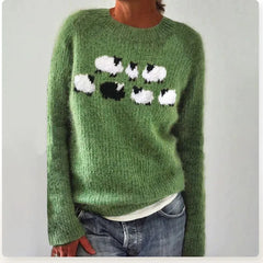 Green Poppy™ - Retro Cozy Sweater