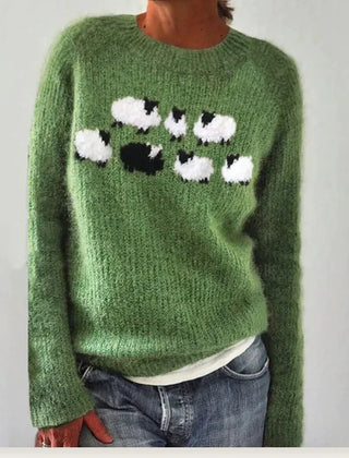 Green Poppy™ - Retro Cozy Sweater
