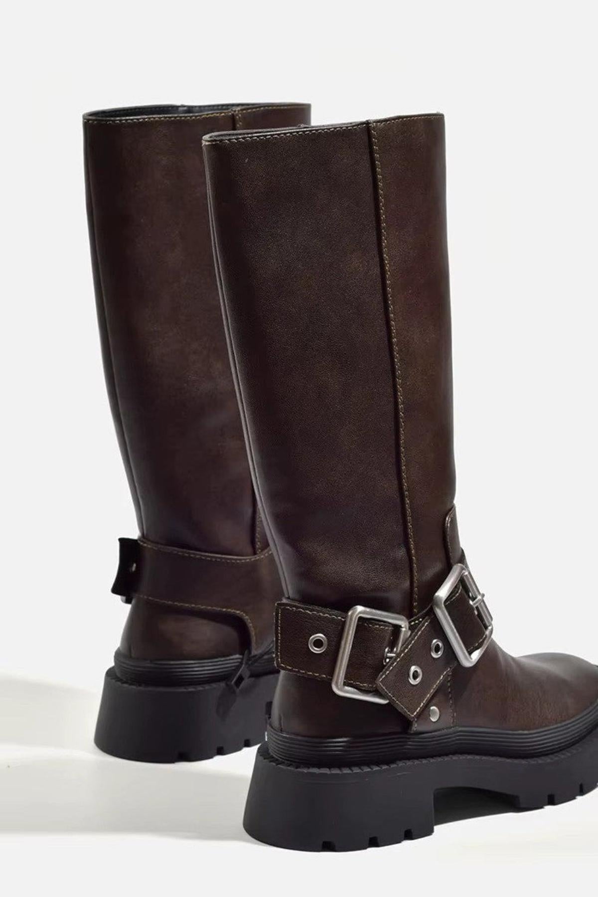 Knee-High Chunky Flat Boots - photo 2