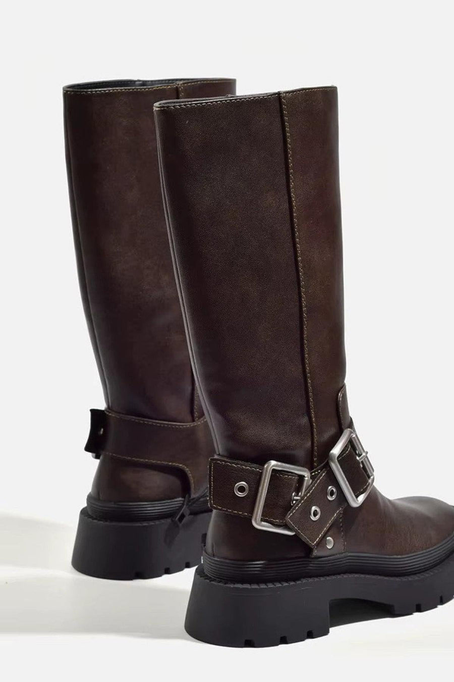 Knee-High Chunky Flat Boots - photo 2