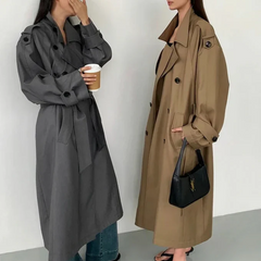 Women's Oversized Long Trench Coat - photo 3