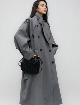 Women's Oversized Long Trench Coat - photo 1