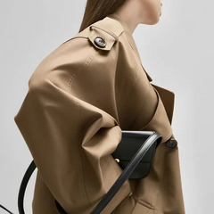 Women's Oversized Long Trench Coat - photo 6