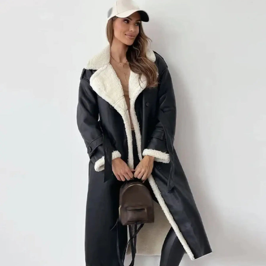 Women's Long Coat Women with Fleece Lining - photo 1