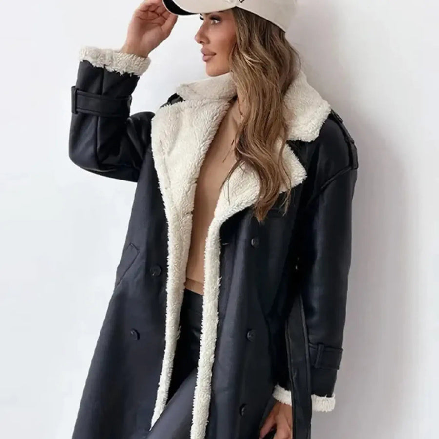 Women's Long Coat Women with Fleece Lining - photo 2