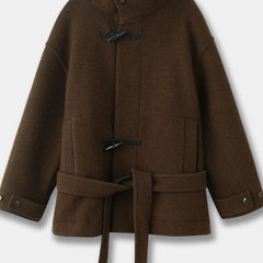 Women's Classic Wool Toggle Coat with Belted Waist - photo 4