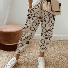 Print Luna | Retro High-Waist Pants for Women | Casual & Smart