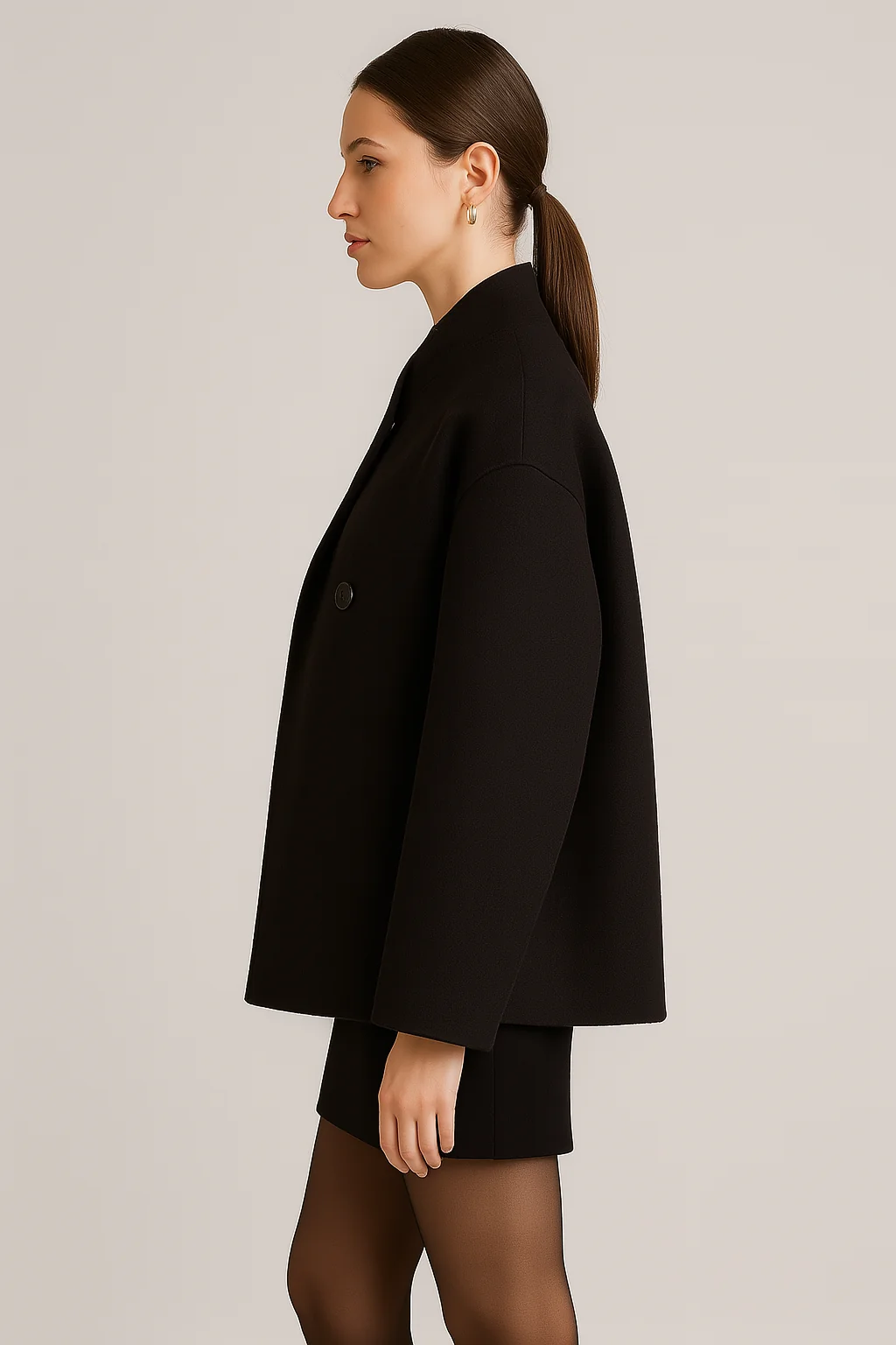 Women's Oversized Double-Breasted Coat - photo 3