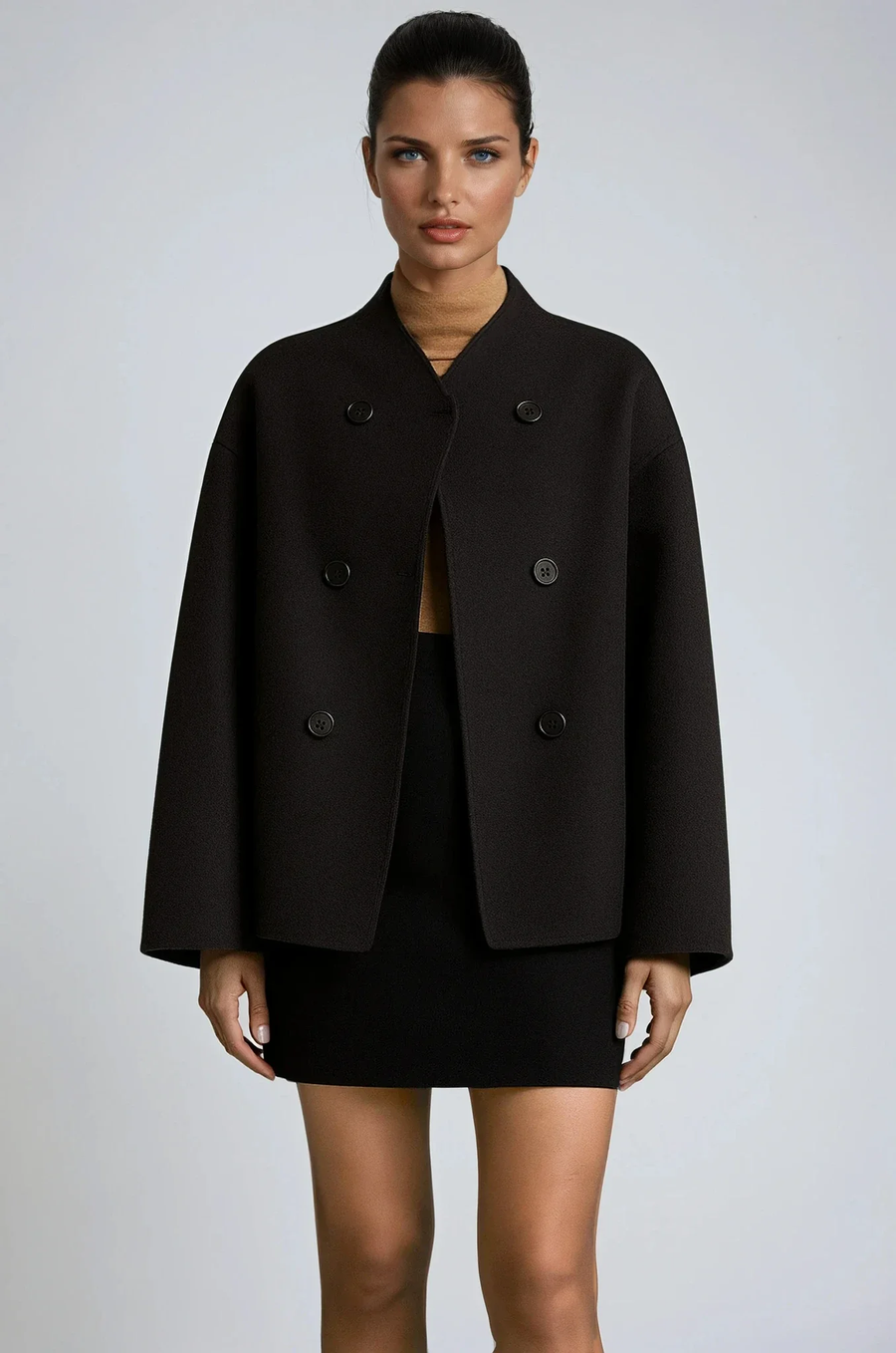 Women's Oversized Double-Breasted Coat - photo 1