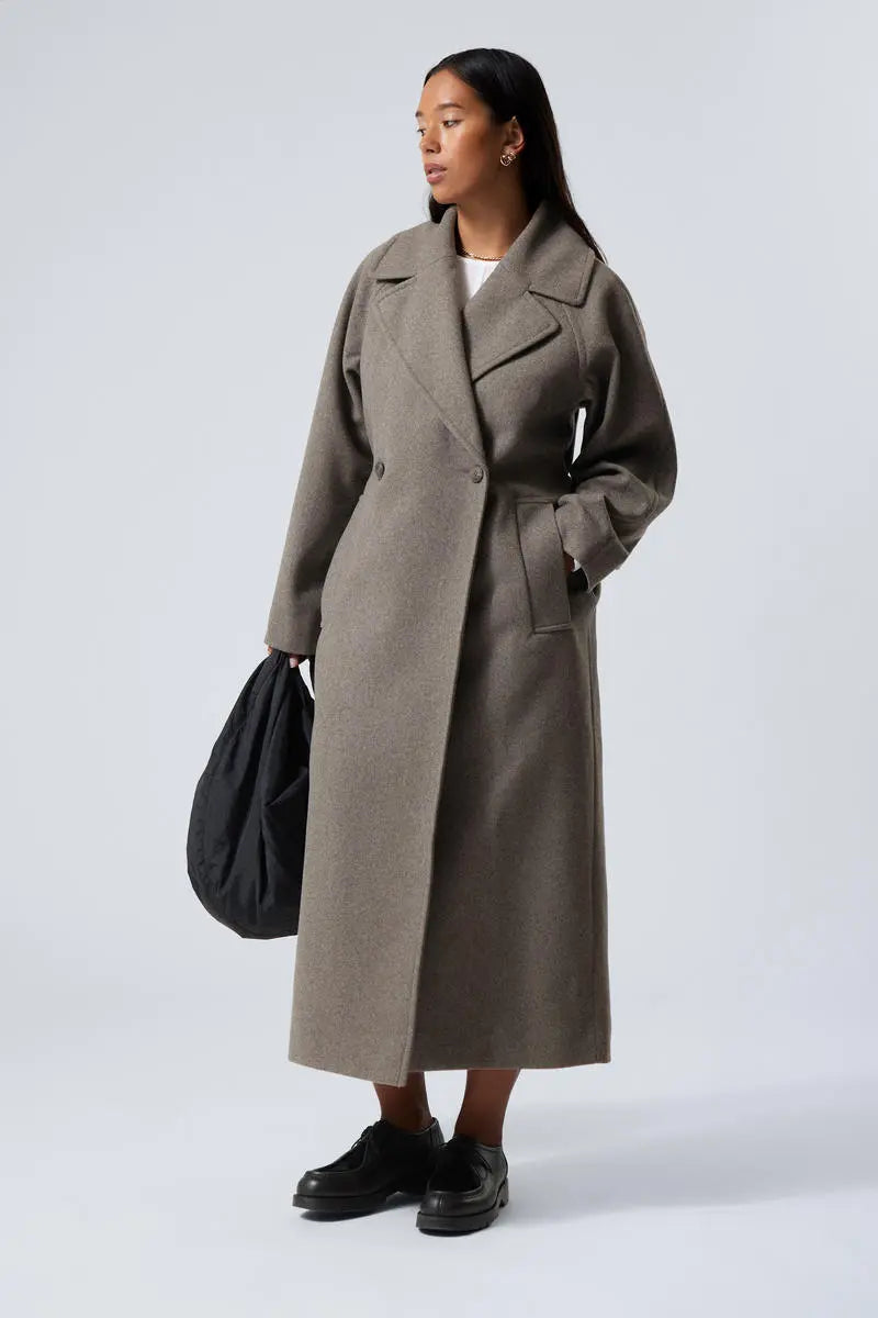 Women's Oversized Long Wool Coat - photo 1