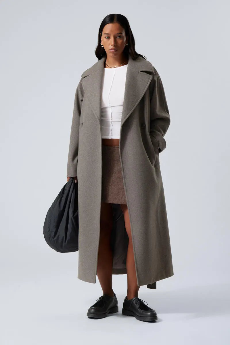 Women's Oversized Long Wool Coat - photo 2