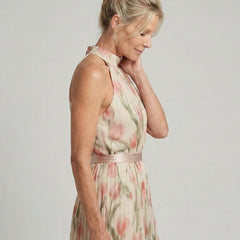 Aurelle | Halter Neck Floral Midi Dress - photo 1