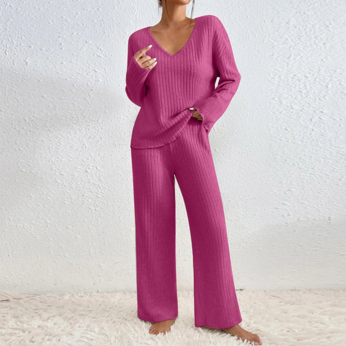 Evangeline Ribbed Knit Lounge Set - photo 5