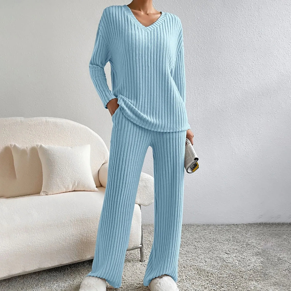 Evangeline Ribbed Knit Lounge Set - photo 7
