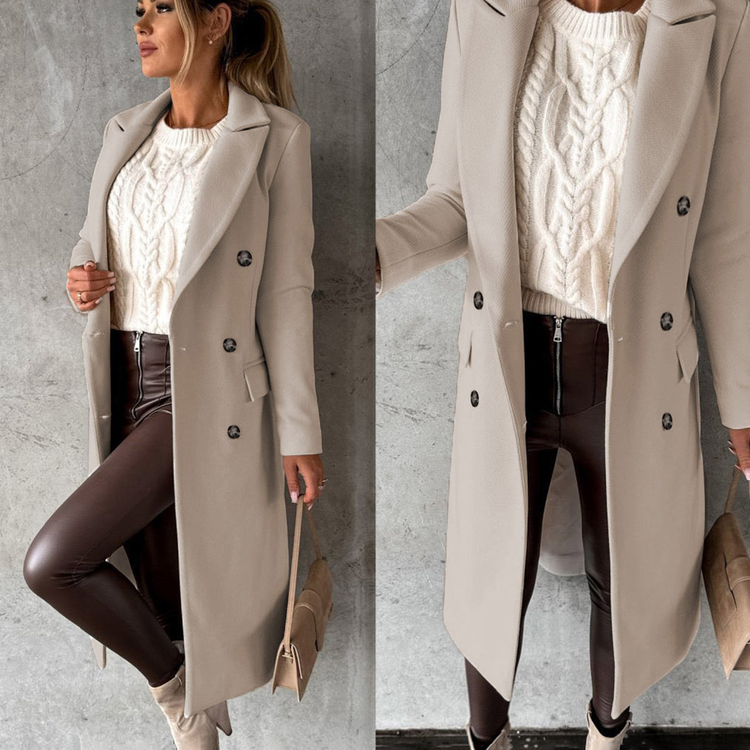 Women's Tailored Double-Breasted Coat - photo 4