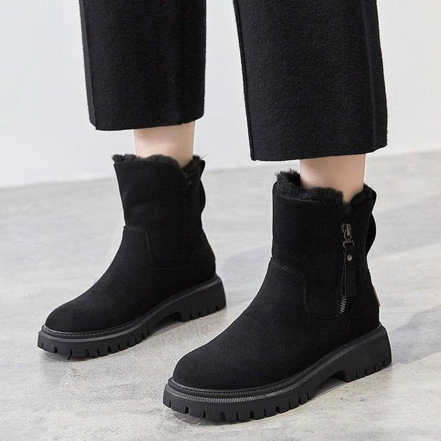 Women's Warm Fur Waterproof Winter Boots - photo 1