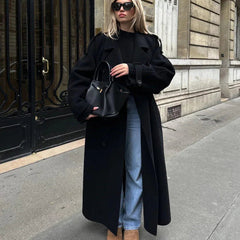 Women’s Double-Breasted Wool Blend Coat - photo 2
