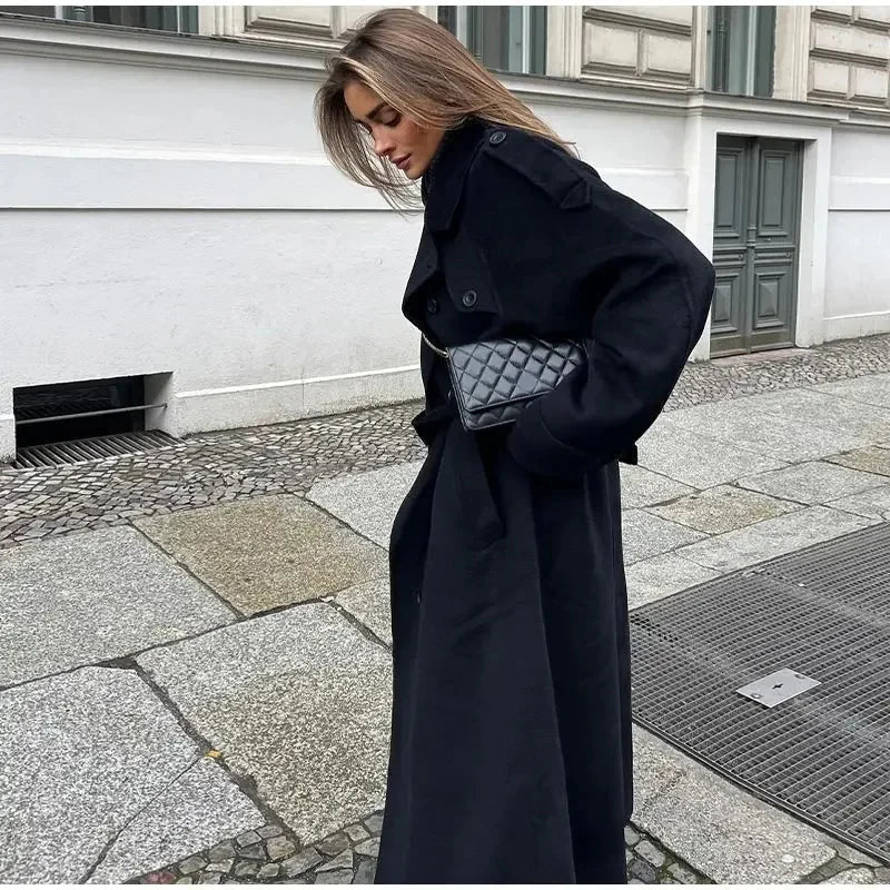 Women’s Double-Breasted Wool Blend Coat - photo 3