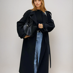 Women’s Double-Breasted Wool Blend Coat - photo 1