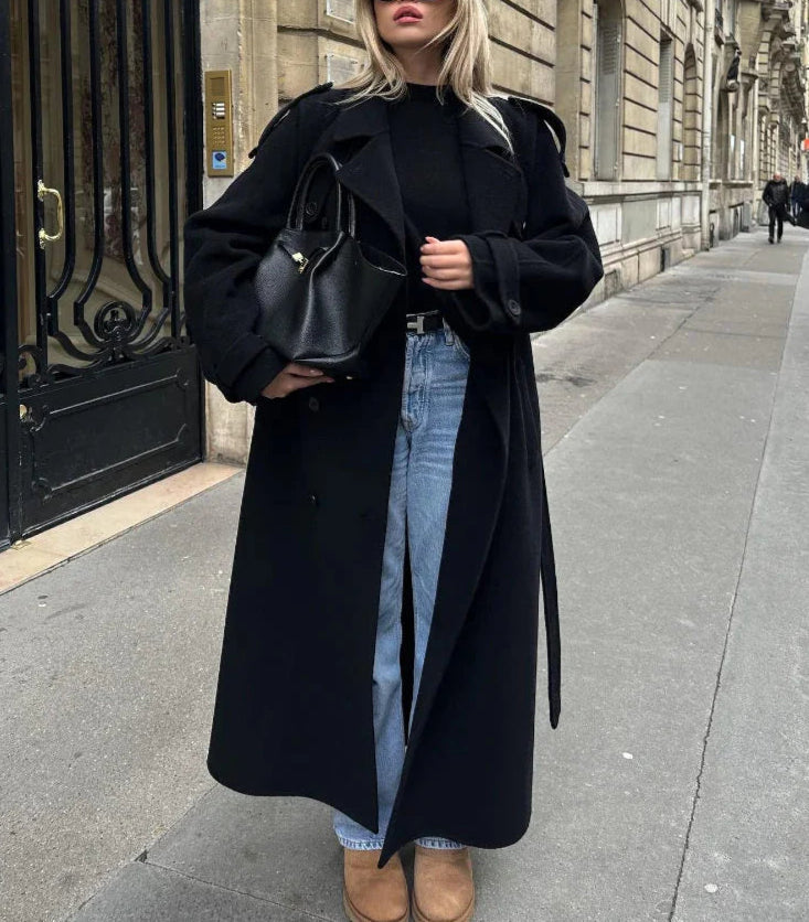 Women’s Double-Breasted Wool Blend Coat - photo 7