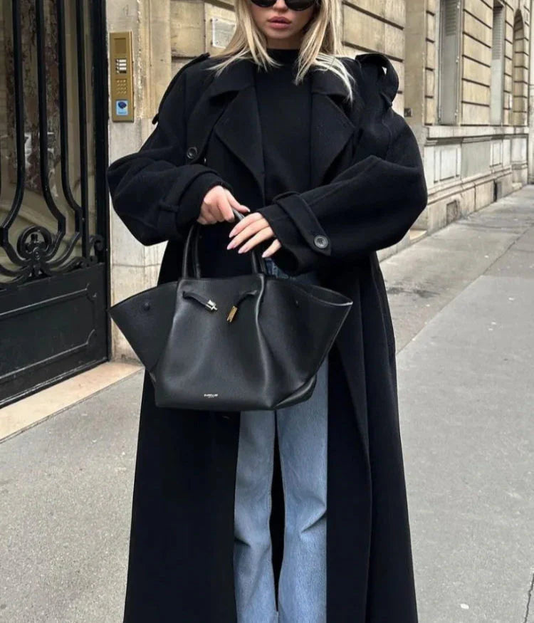 Women’s Double-Breasted Wool Blend Coat - photo 8