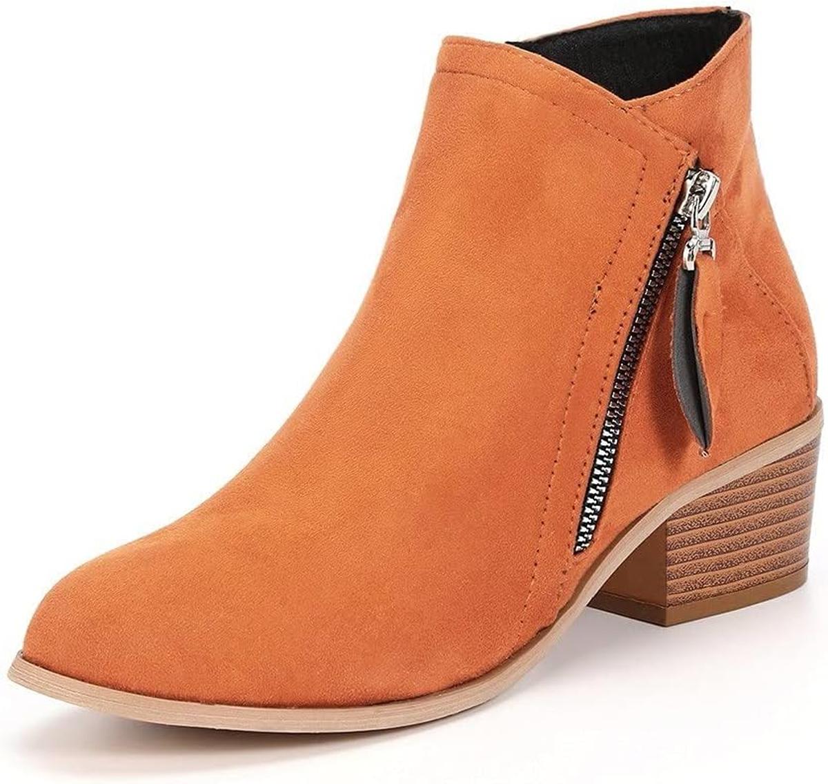 Women's Short Suede Ankle Boots - photo 7