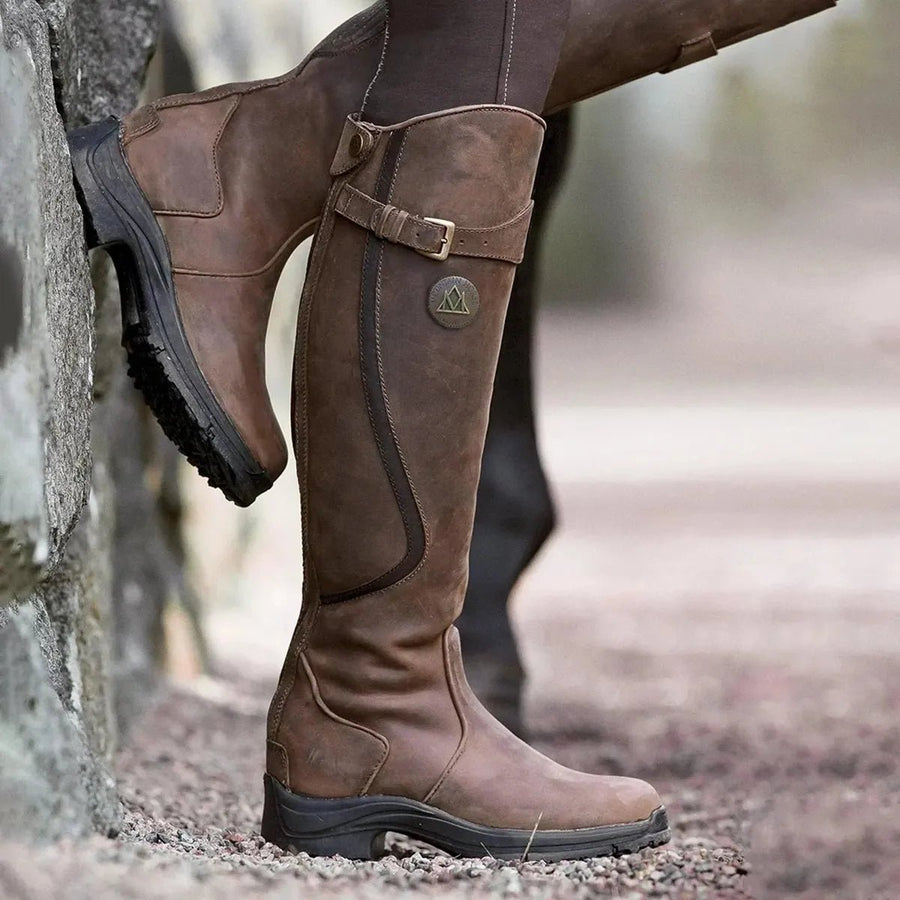 Women's Winter Waterproof Leather Riding Boots - photo 1