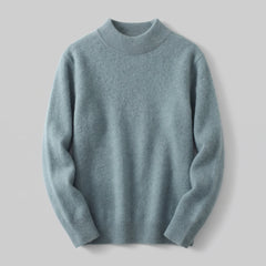 Adele Relaxed Mock Neck Sweater in Green